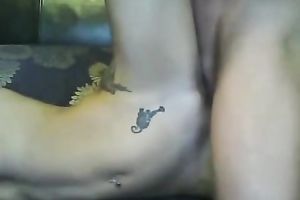 Cocky fellow copulates his slim gf in sideways pose on webcam