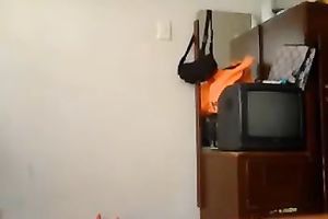 Pakistan hussy flashes her bald snatch for the cam