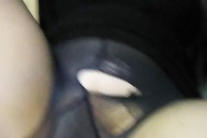 My slutty wife looks valuable in her crotchless hose and she can fuck like nobody