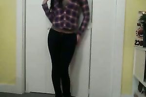 This hawt camgirl feels greater amount comfortable when that babe is topless