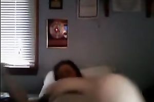 Young brunette hair PAWG chick shows off bare on web camera