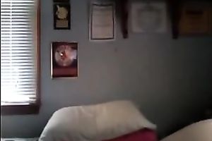 Young brunette hair PAWG chick shows off bare on web camera