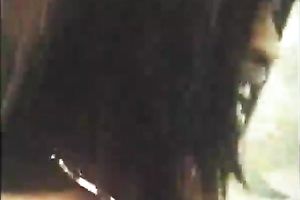 Red haired swarthy doxy with lengthy nails unfathomable face holes outdoors