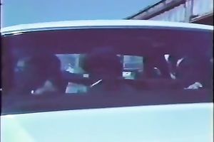 Salacious retro brunette hair receives screwed in the missionary pose