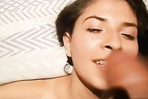 My appealing GF craves a new load of jism in her dirty face hole