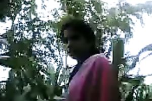 My insatiable Indian brunette hair acquires fucked in the woods