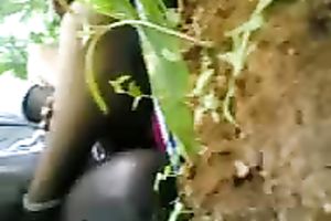 My insatiable Indian brunette hair acquires fucked in the woods