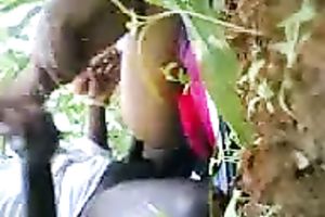 My insatiable Indian brunette hair acquires fucked in the woods