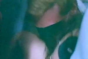 Horny brunette hair doxy in mask receive gang team-fucked by multiple studs