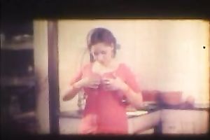 Vintage sex scene with breasty mother I'd like to fuck fucking a young guy