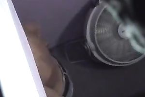 Just a slim BFF of my girlfriend in the washroom undressed