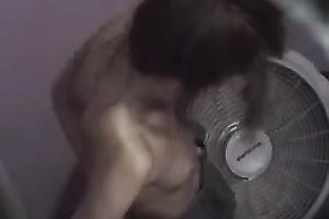 Just a slim BFF of my girlfriend in the washroom undressed