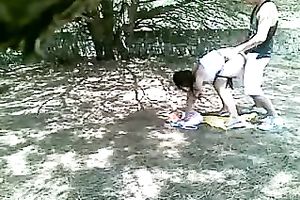 My perverted and frisky girlfriend loves having sex outdoors