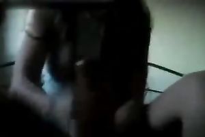 My neat Cuban girlfriend is giving me a quick handjob