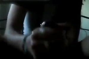 My neat Cuban girlfriend is giving me a quick handjob