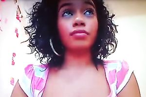 Beautiful dark brown babe with the almost any soaked boobies