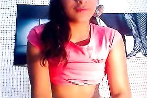 Sizzling sexy dark brown legal age teenager flashes her goodies for me