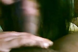 Fantastic dark brown lalin girl youthful polecat blows my brown prong