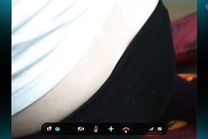 My greatly wicked girlfriend is playing with herself for me on Skype