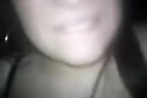 Filthy honey with large meatballs is bouncing on my dong in my car