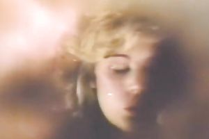 Sensual retro golden-haired sucks 2 jocks with closed eyes