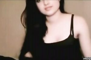 Charming Indian legal age teenager sweetheart flashes her titties on livecam