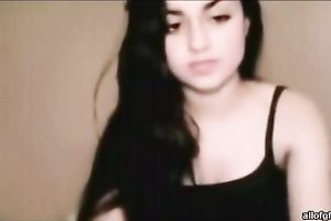 Charming Indian legal age teenager sweetheart flashes her titties on livecam