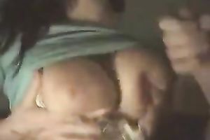 Raven haired excited bim gives hardcore tit fuck to long penis
