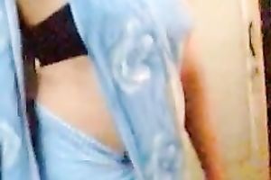 Homemade solo with Indian mamma exposing her overweight body