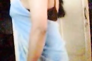 Homemade solo with Indian mamma exposing her overweight body