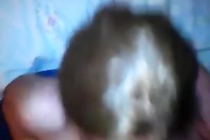 My cum-addicted girlfriend deepthroats my knob out of gagging