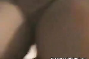 Sexy and hot Spanish dark brown hottie bonks and receives jizzed on