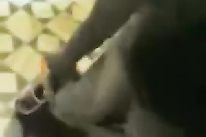 Slutty Indian legal age teenager sucks a dong and welcomes it in her twat