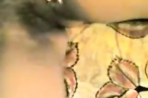 Slutty Indian legal age teenager sucks a dong and welcomes it in her twat