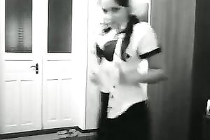 My sizzling girlfriend in uniform makes me so lewd