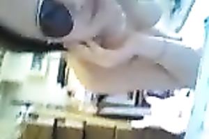 Buxom babe flashes her charming goodies on web camera