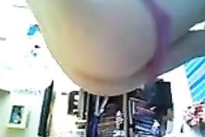 Buxom babe flashes her charming goodies on web camera