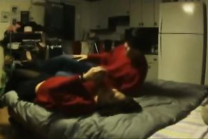 Slutty Korean playgirl with large wobblers likes 69 position