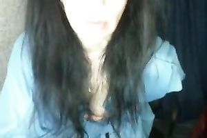 Amateur impure brunette hair milf in exquisite solo performance on cam