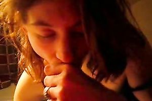 Redhead's Jaw Drops To Gulp His Thick Dark Shlong