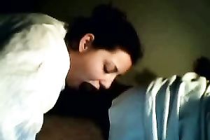 Busty Brunette Gags On Swarthy Cock, Deepthroating With Expert Skill