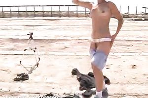 Slutty brunette hair juvenile hottie copulates her slim boyfriend on the beach