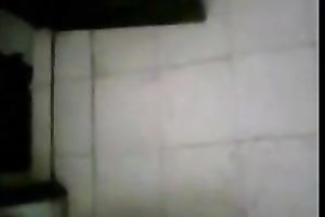 Skanky Indian dirty slut wife with slender sexy body gives head in the public lavatory