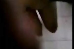 Skanky Indian dirty slut wife with slender sexy body gives head in the public lavatory