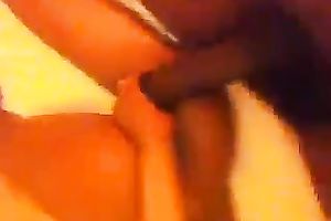 Old dark and slim hoe takes pecker in her face hole and sucks it hard