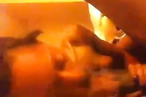 Old dark and slim hoe takes pecker in her face hole and sucks it hard