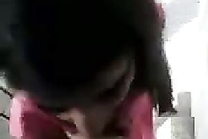 Kinky Indian college slutwife gives me oral in public place