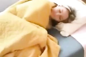 My skinny blonde GF entertains herself by fingering her vag