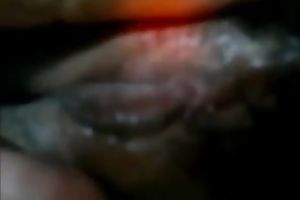 Fingering my wife's curly Asian cum-hole to agonorgasmos homemade scene