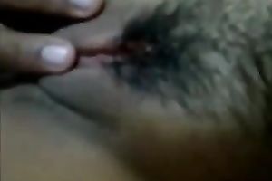 Fingering my wife's curly Asian cum-hole to agonorgasmos homemade scene